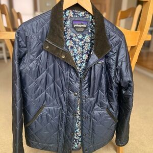 Patagonia Back Pasture Field Jacket in smolder blue quilted M